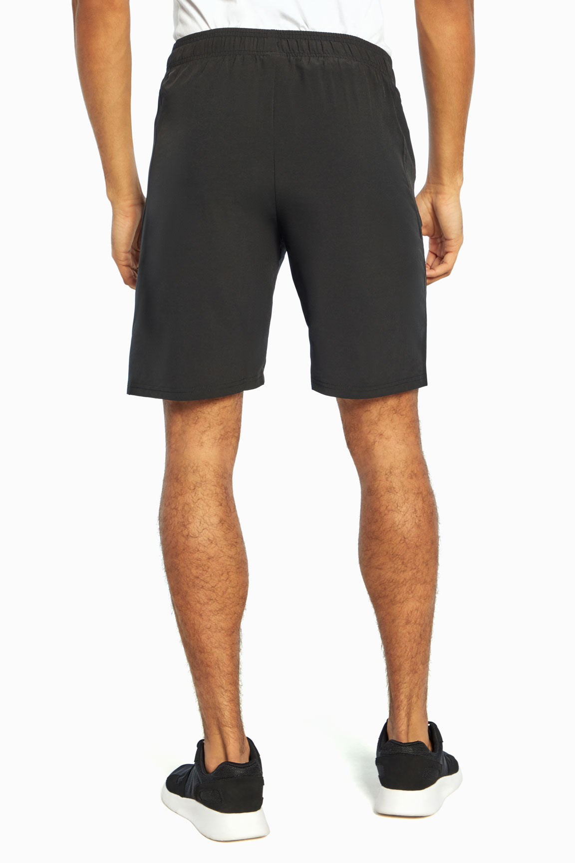 Balance Collection For Men Energy Black Short, back view, showing visible design features and texture of the soft knit fabric. 