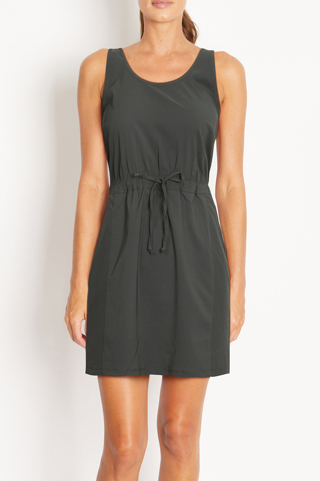 Bristol Dress, front view, showing visible design features and texture of the soft knit fabric.. #color_urban-chic